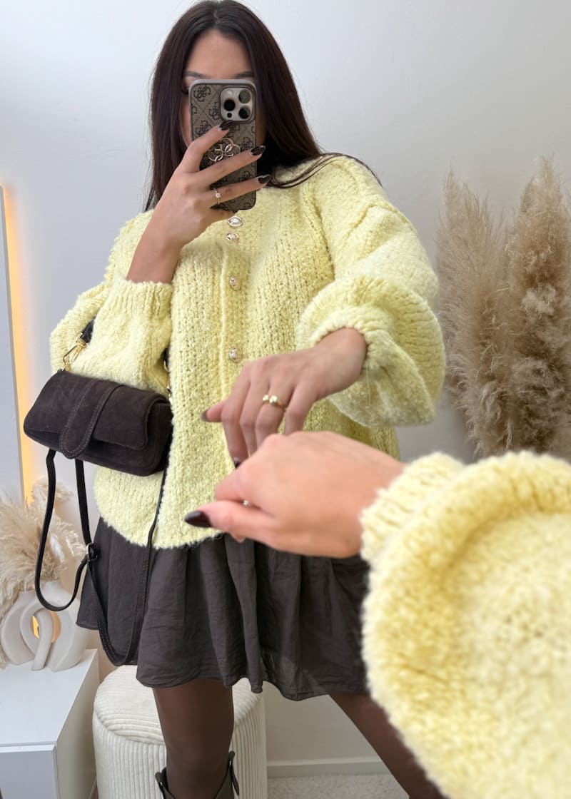 Strickjacke Gelb