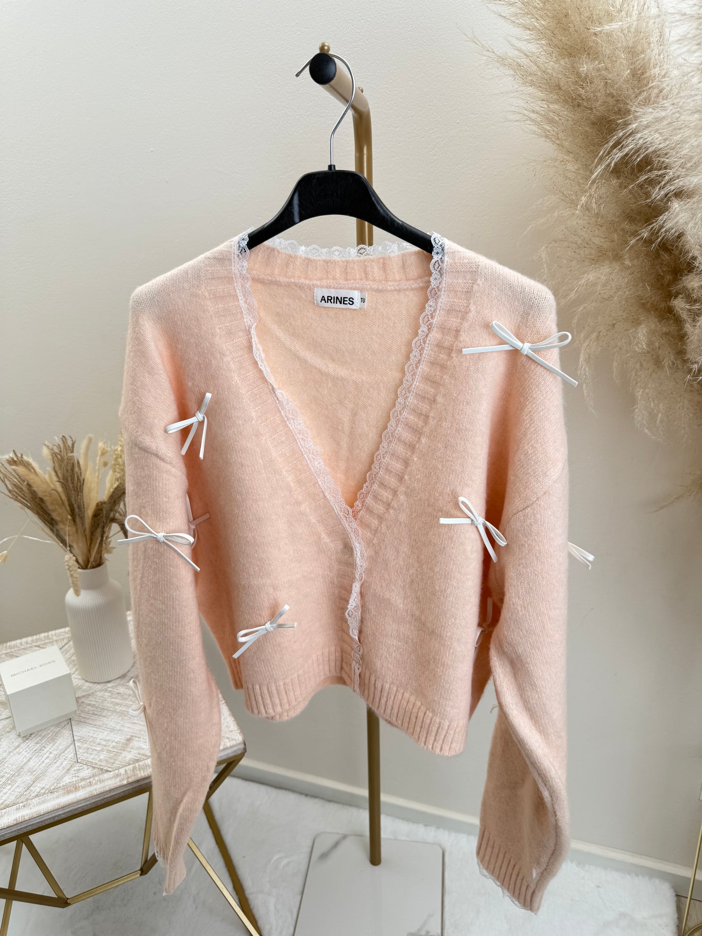 Schleifchen Cardigan Hellorange