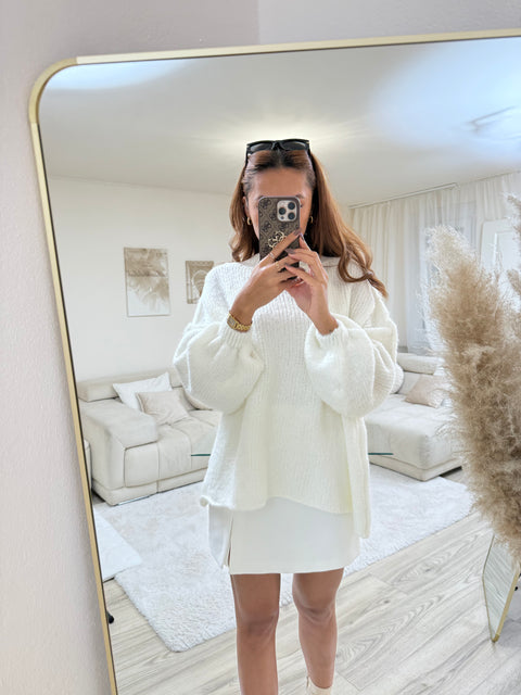 Oversize-Pullover Weiß