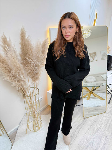 Feinstrick-Set Schwarz