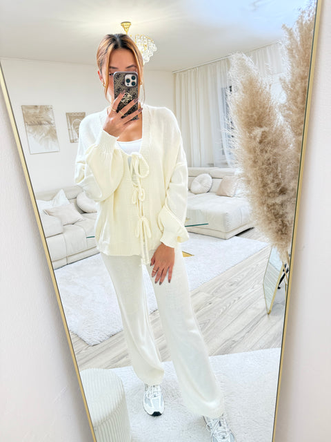 Schleifen-Set Cremeweiß