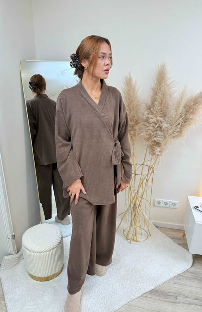 Cord-Wickelset Braun