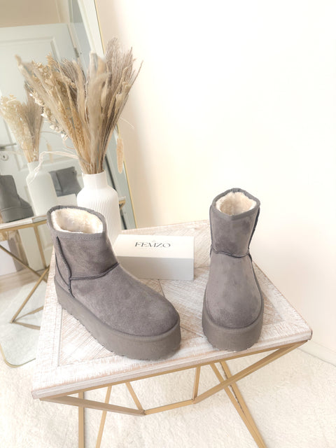 Plateau-Boots Grau