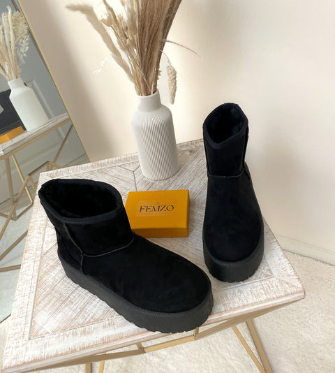 Plateau-Boots Schwarz