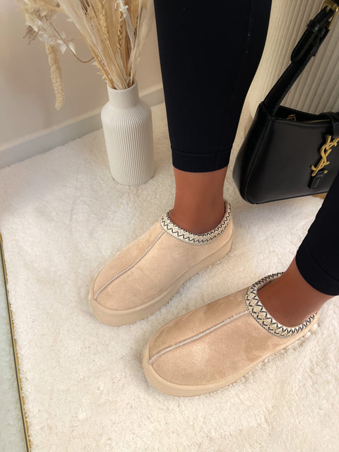 Pantolette Boots Beige