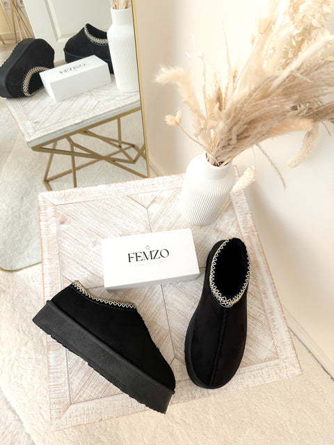 Pantolette Boots Schwarz