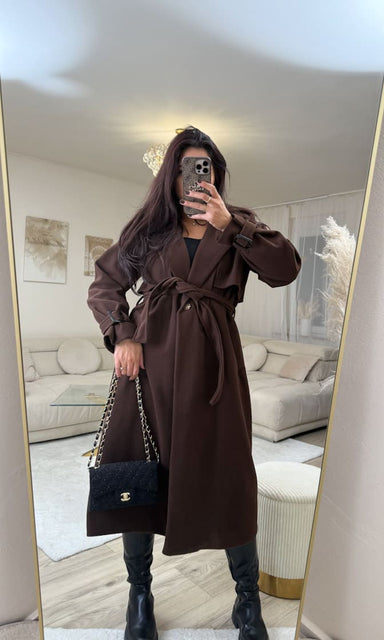 Trenchcoat Mantel Braun