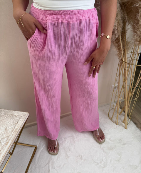 Musselin Hose Pink
