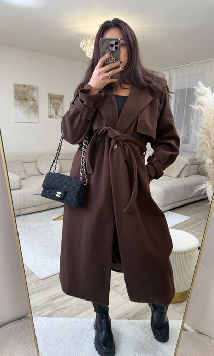 Trenchcoat Mantel Braun