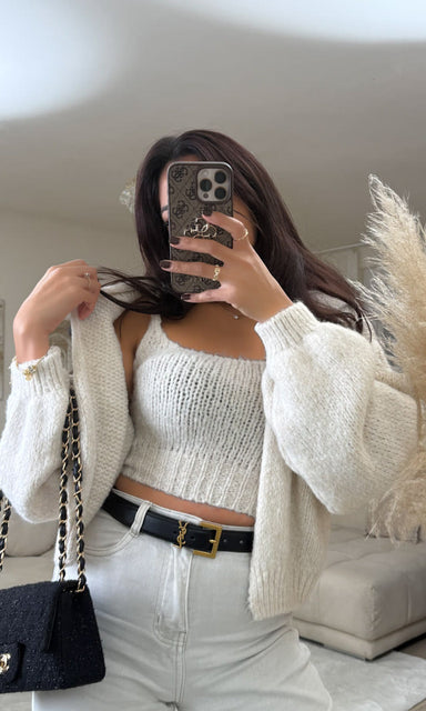 Cardigan Set Beige