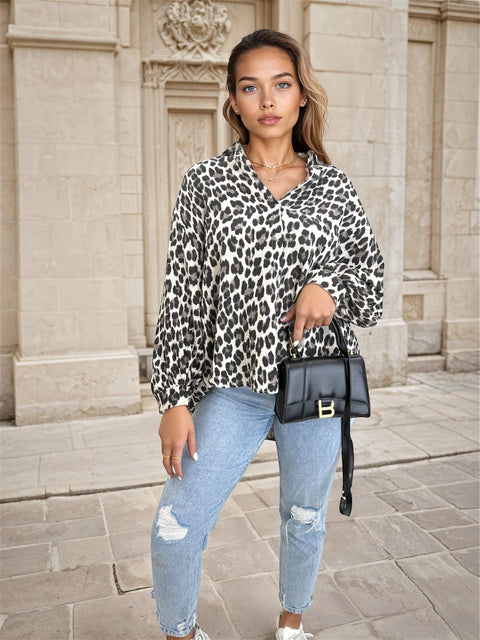 Leo Musselin Bluse Beige