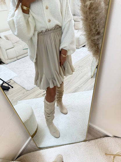 Rüschenrock Beige