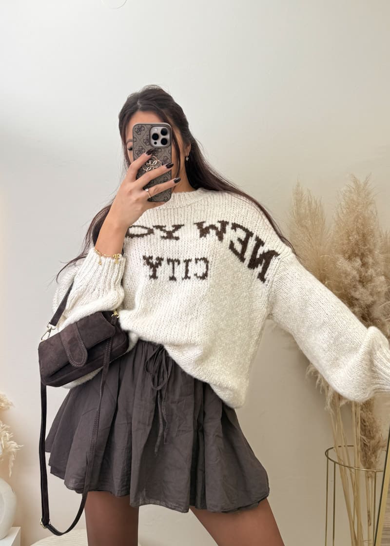 New York City Pullover Beige