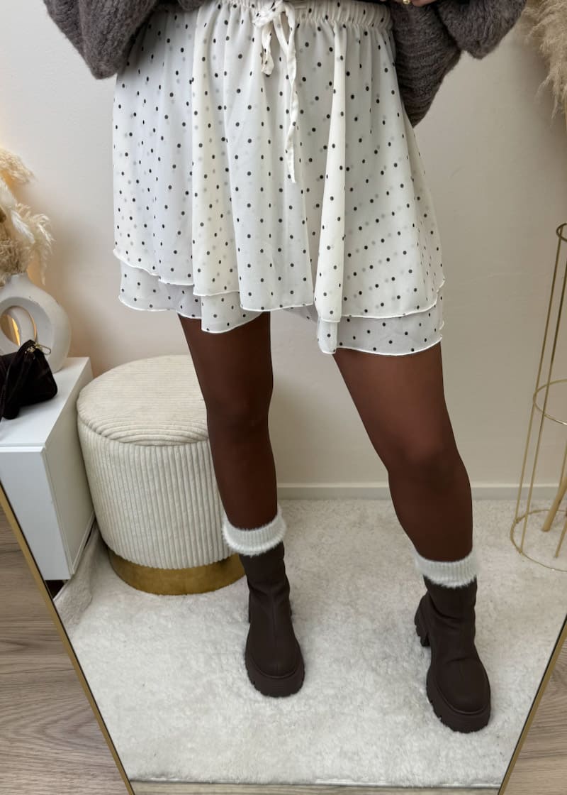 Hosenrock gepunktet Weiß