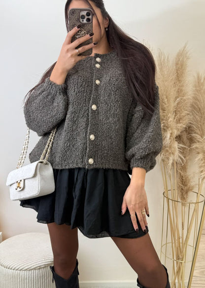 Strickjacke Braun