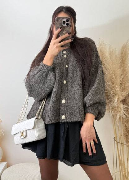 Strickjacke Braun