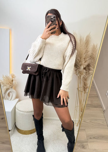 Kurzer Strick Pullover Beach