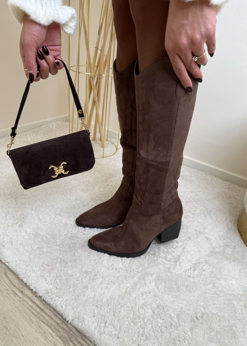 Cowboy Stiefel hoch Braun
