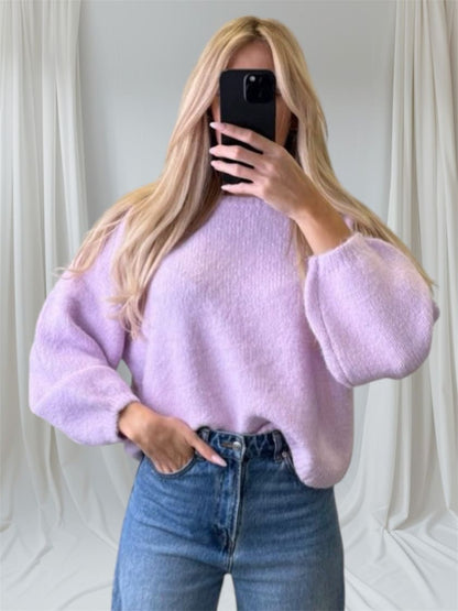 Weicher Oversize Pullover Lila