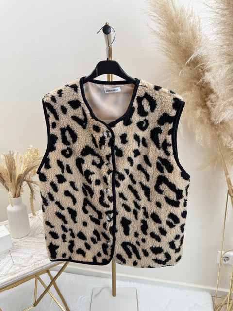 Teddy-Weste Leo Camel