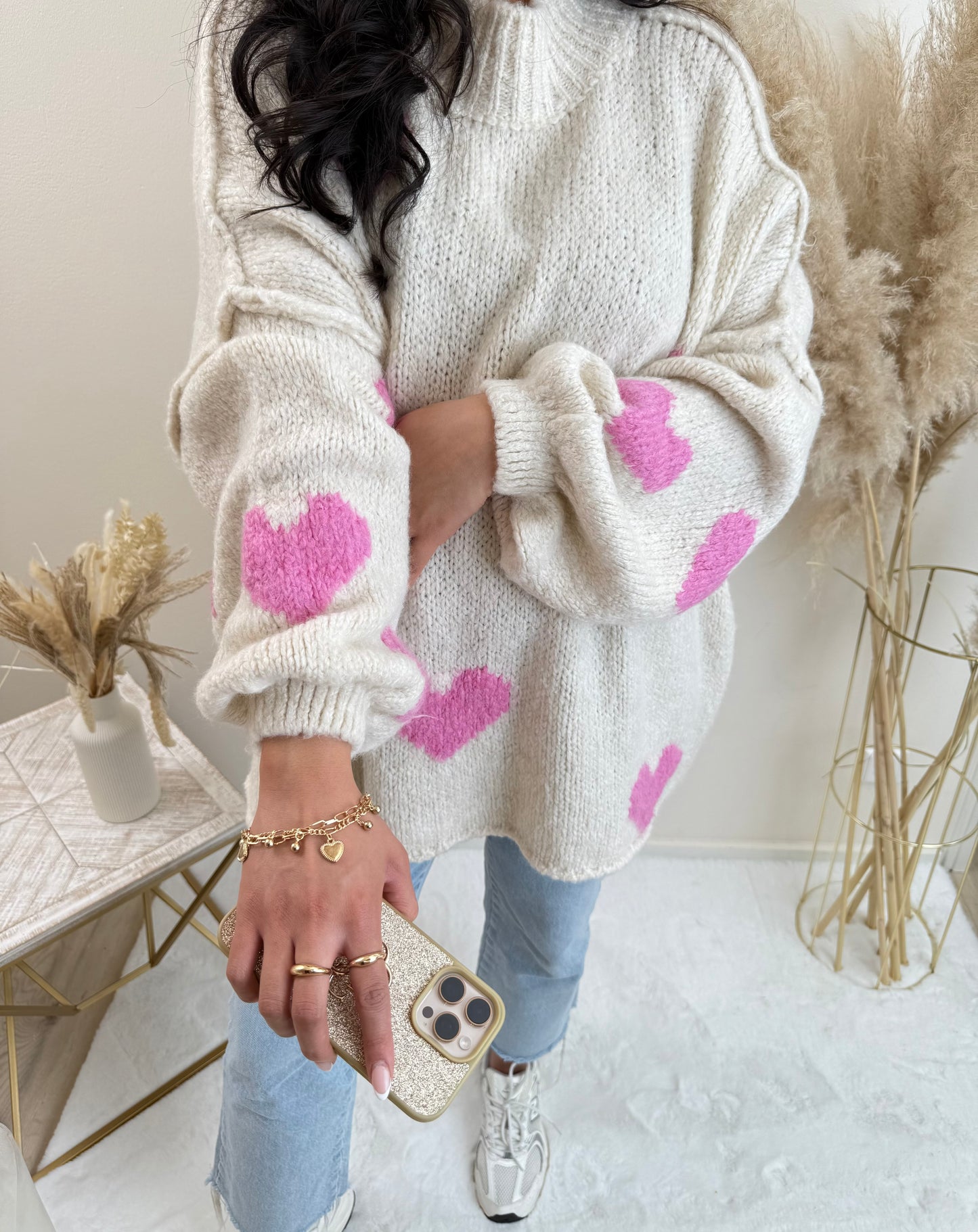 Beige/Rosa