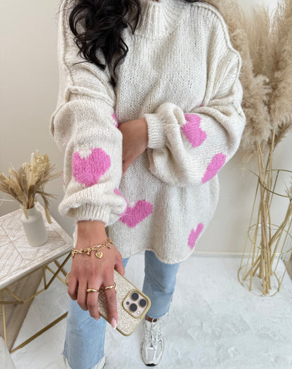 Beige/Rosa