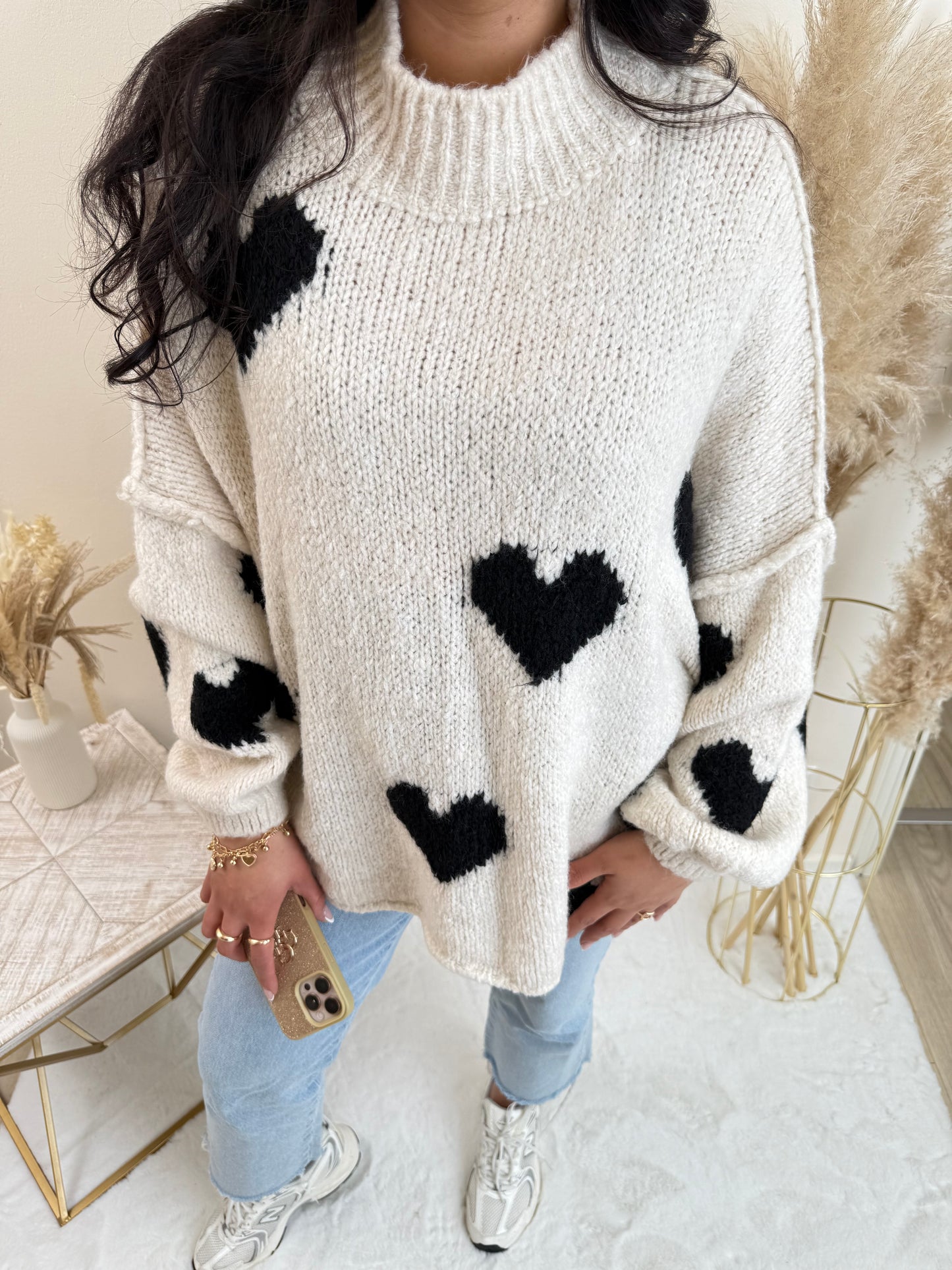 Beige/Schwarz