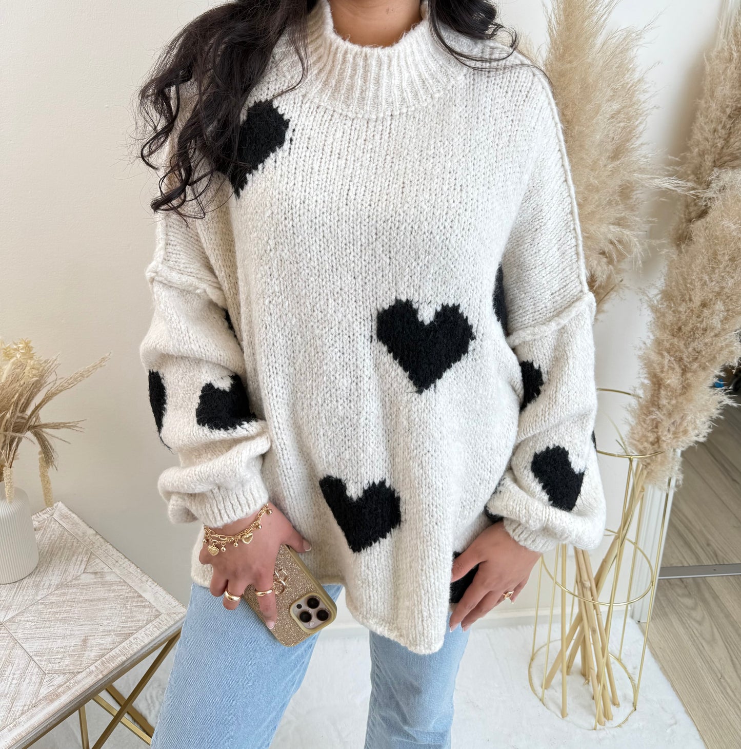 Beige/Schwarz