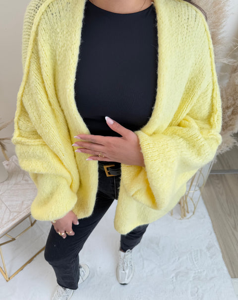 Oversize Cardigan Gelb