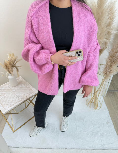 Oversize Cardigan Rosa