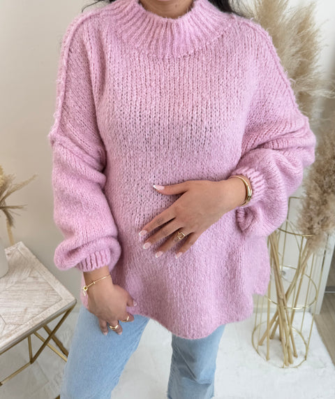 Oversize-Pullover Hellrosa