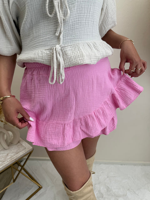 Musselin Hosenrock Rosa