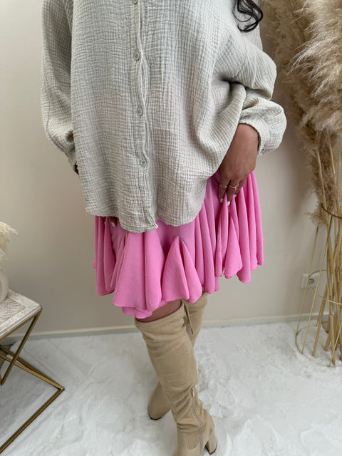 Rüßchenrock mit höherem Rüschen Rosa